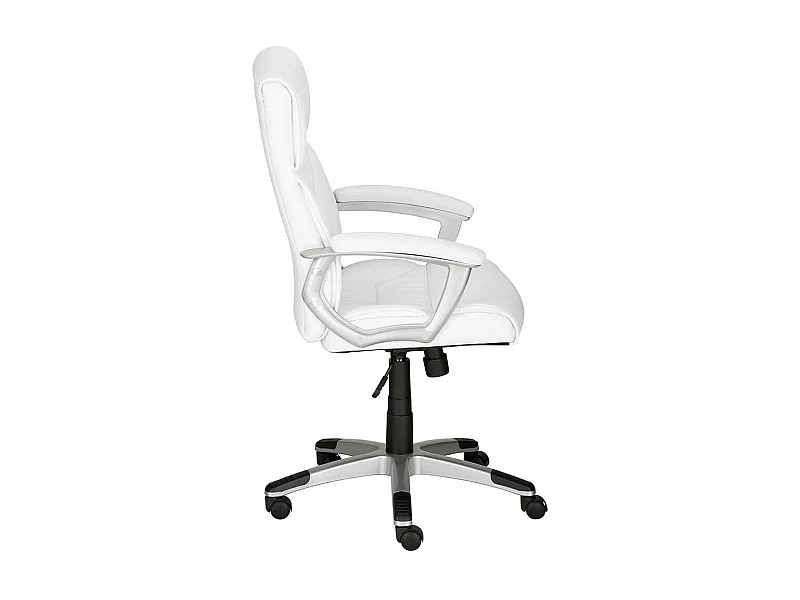 Chefsessel in Weiß Kunstleder Lendenwirbelstütze