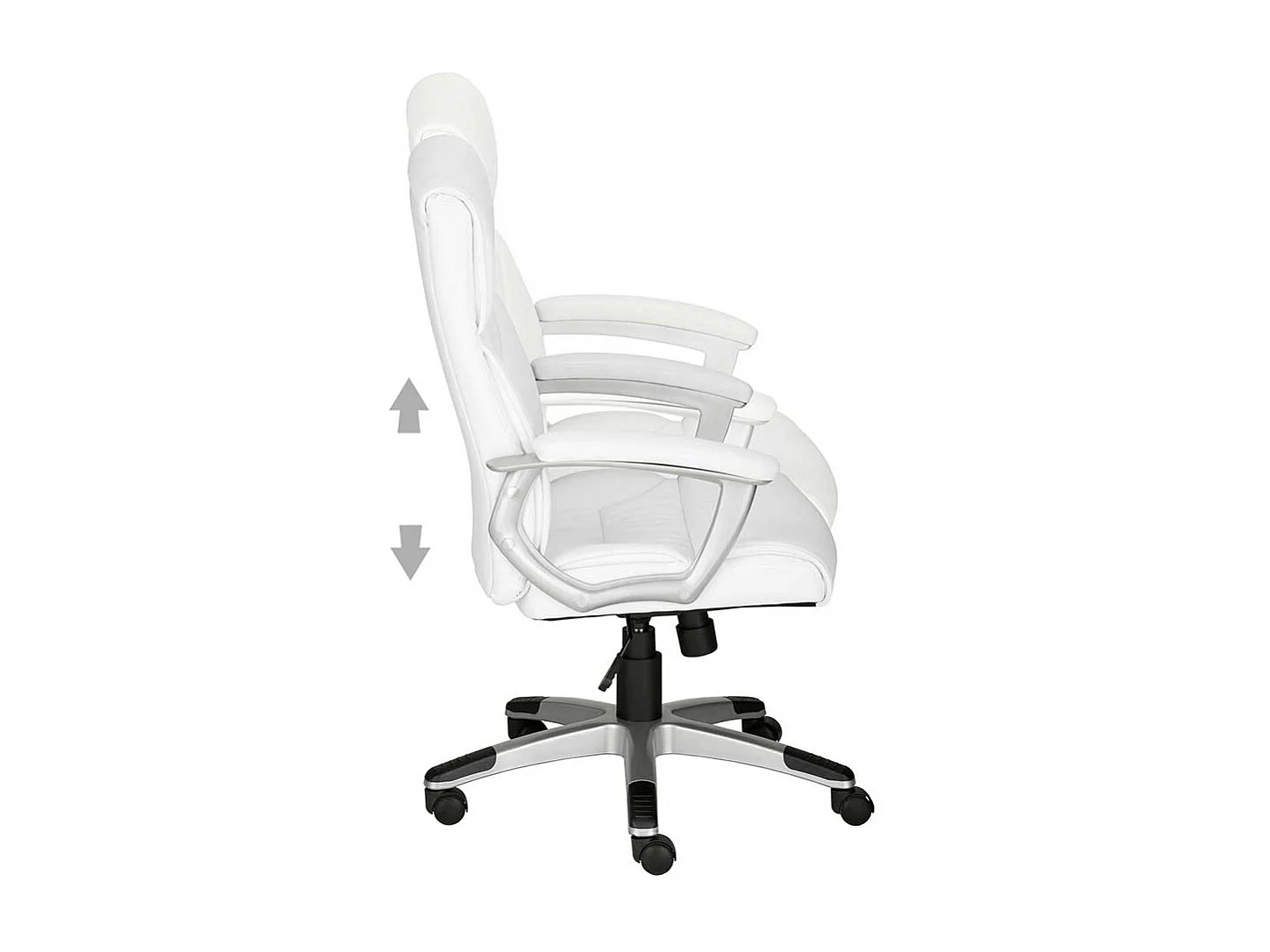 Chefsessel in Weiß Kunstleder Lendenwirbelstütze