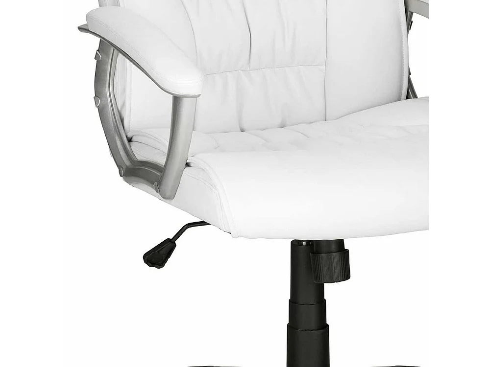 Chefsessel in Weiß Kunstleder Lendenwirbelstütze