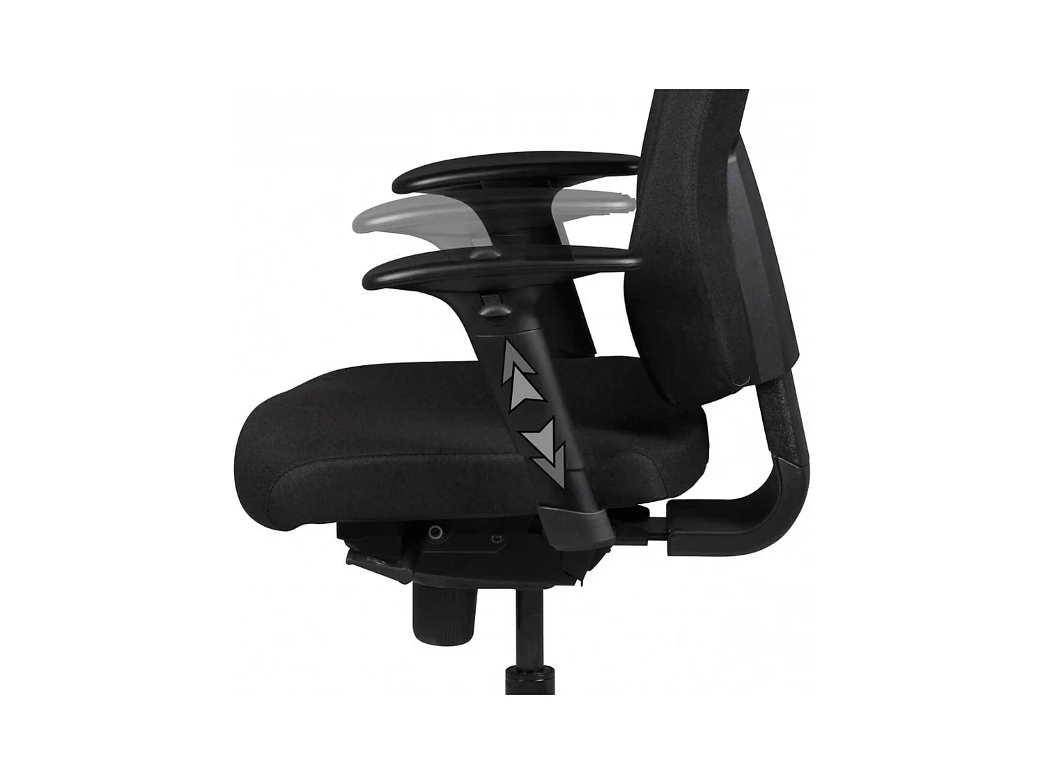 Ergonomischerbürostuhl in Schwarz verstellbaren Armlehnen