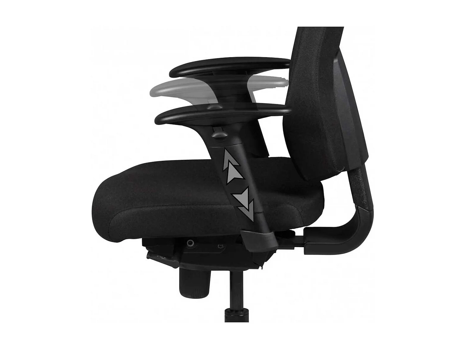 Ergonomischerbürostuhl in Schwarz verstellbaren Armlehnen