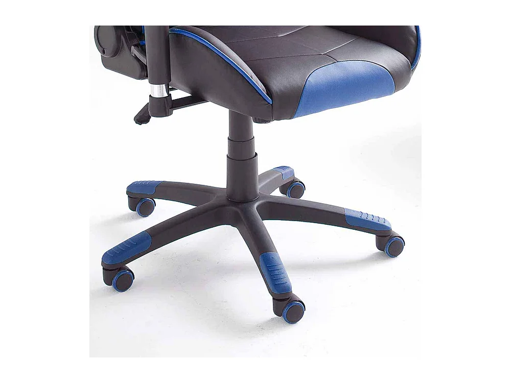 Büro Drehstuhl in Schwarz Blau Racer Design