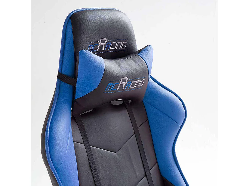 Büro Drehstuhl in Schwarz Blau Racer Design