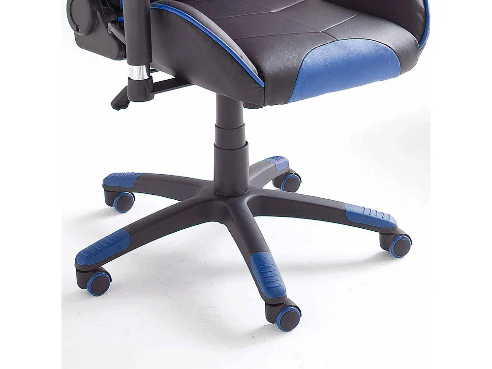 Büro Drehstuhl in Schwarz Blau Racer Design