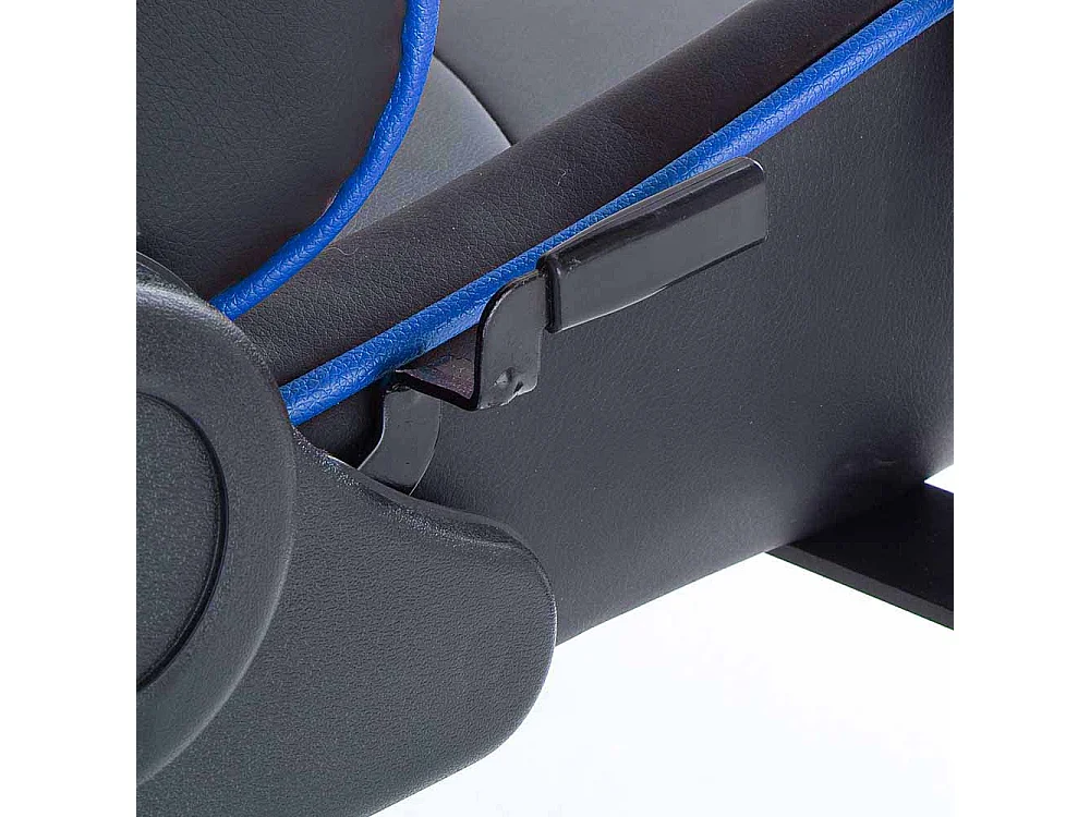 Büro Drehstuhl in Schwarz Blau Racer Design