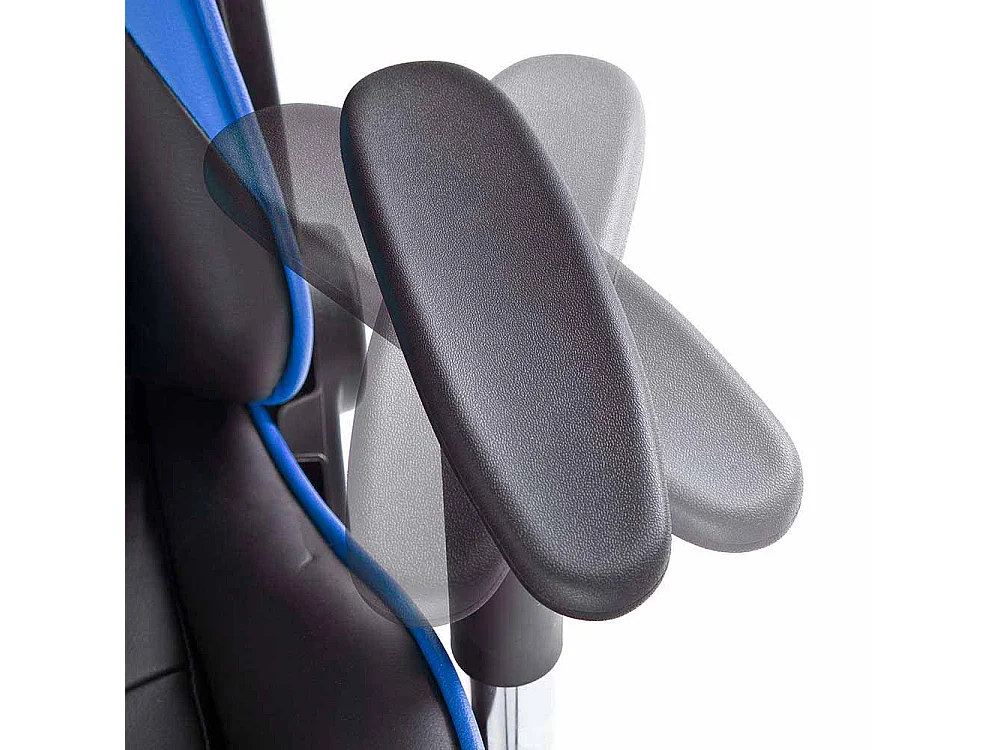 Büro Drehstuhl in Schwarz Blau Racer Design