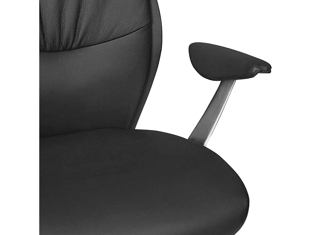 Premium Schreibtischdrehstuhl in Schwarz & Chrom hoher Lehne