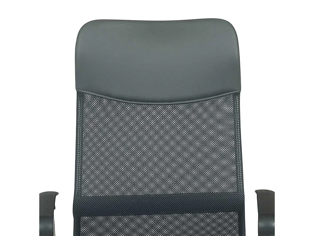 Bürosessel in Schwarz Kunstleder Lendenwirbelstütze