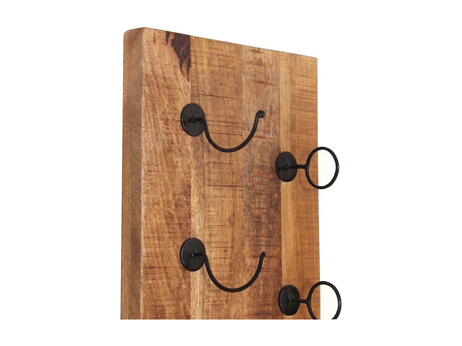 Wand Wein Regal aus Mangobaum Massivholz Landhausstil