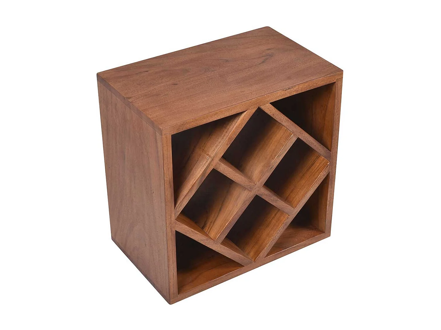 Weinflaschenhalter aus Akazie Massivholz rustikalen Landhausstil