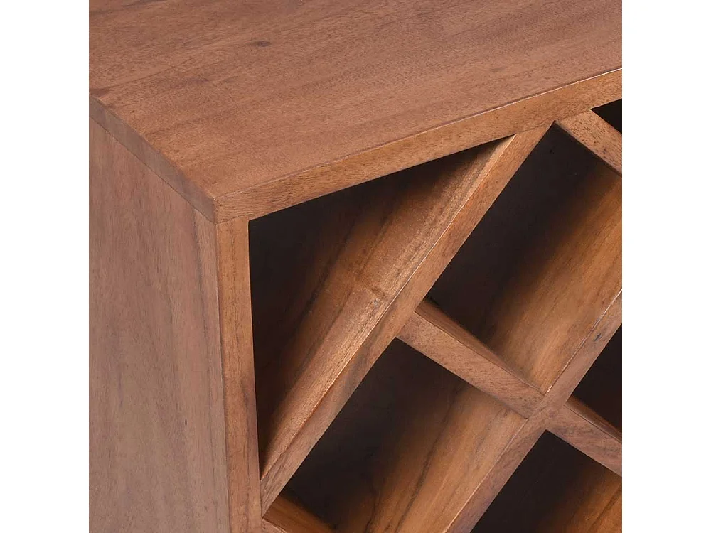 Weinflaschenhalter aus Akazie Massivholz rustikalen Landhausstil