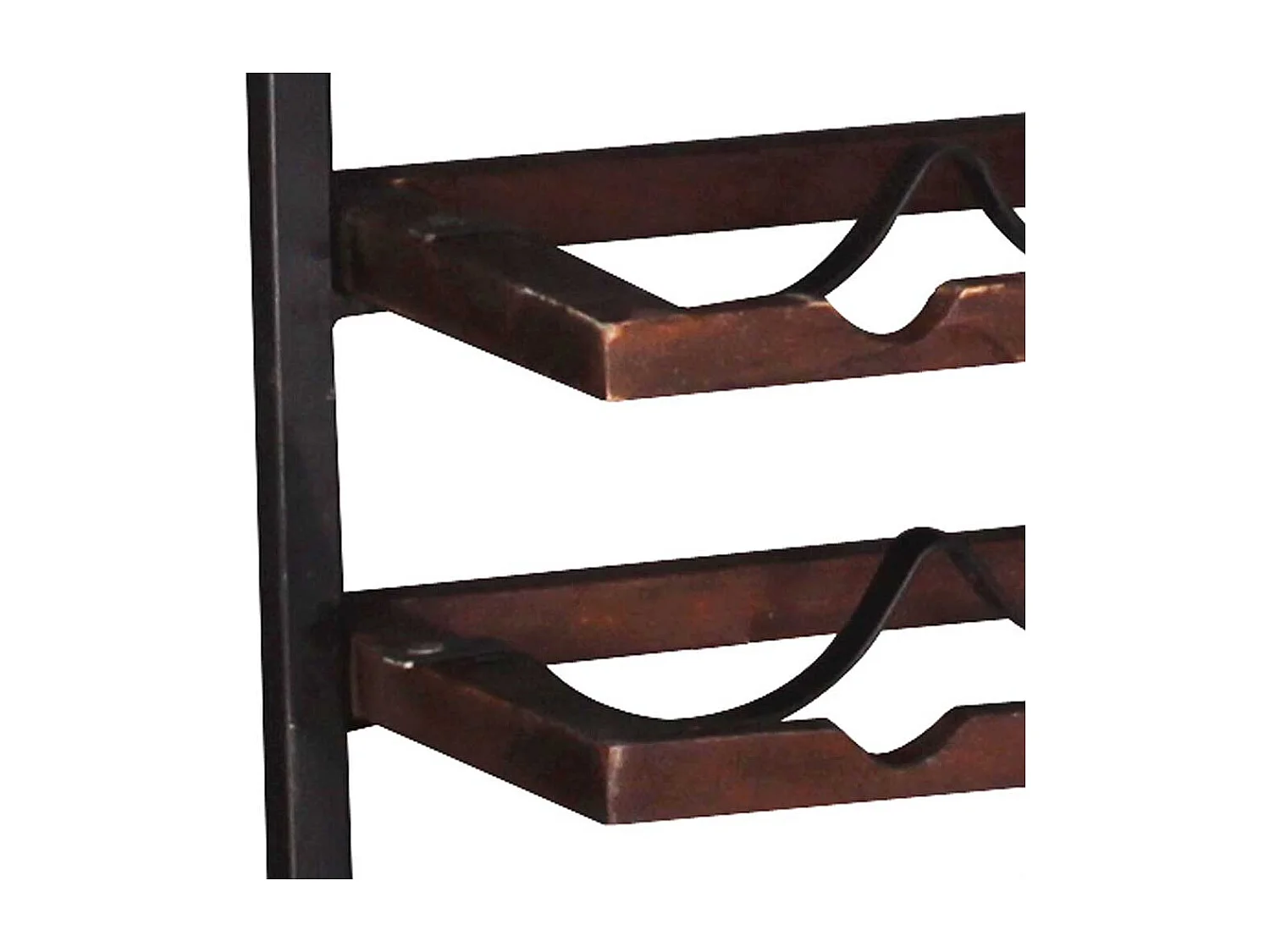 Kolonialstil Flaschenregal aus Teak Recyclingholz 8 Flaschen