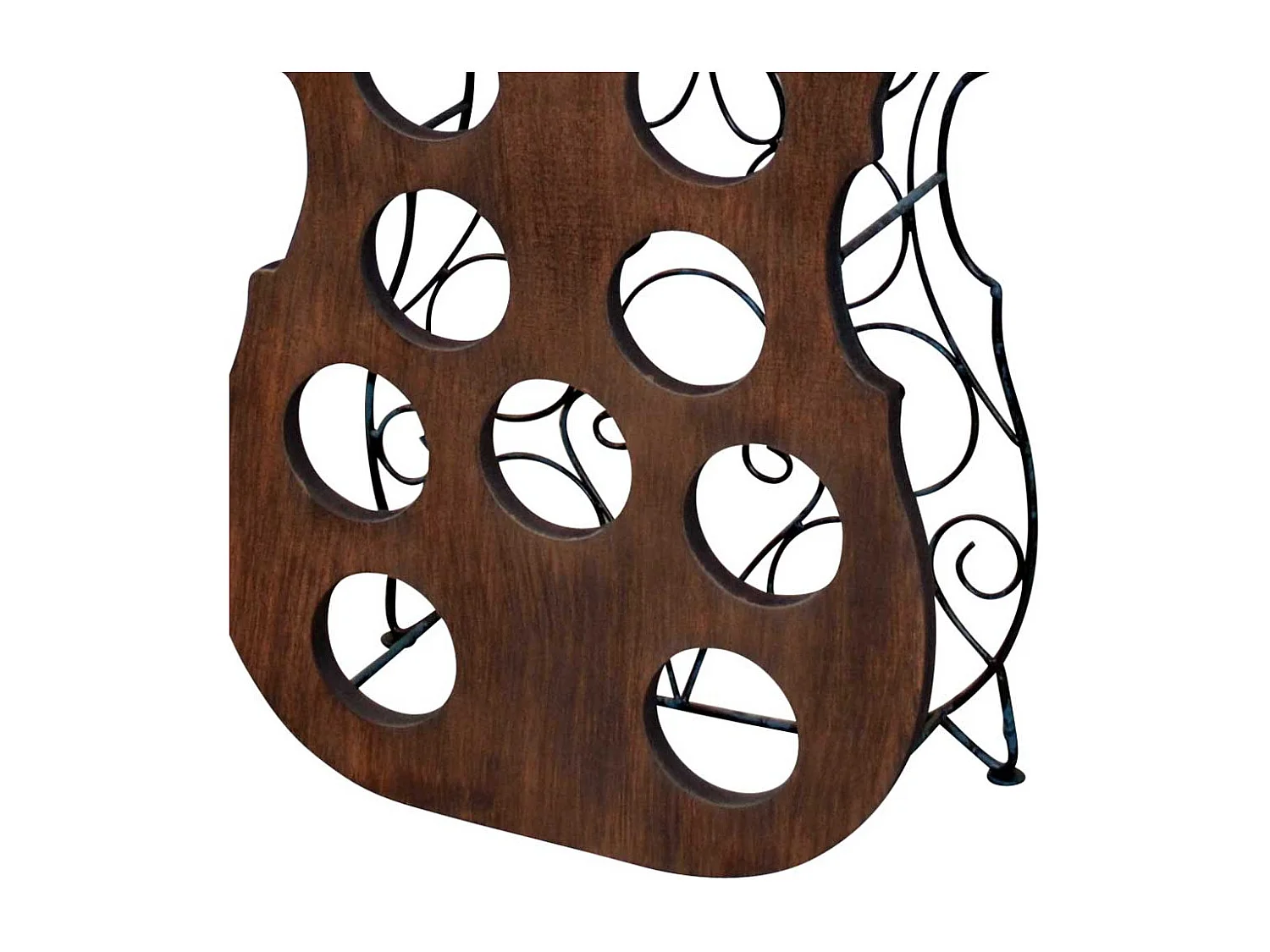 Weinflaschenständer in Cello Form Stielglashalterung