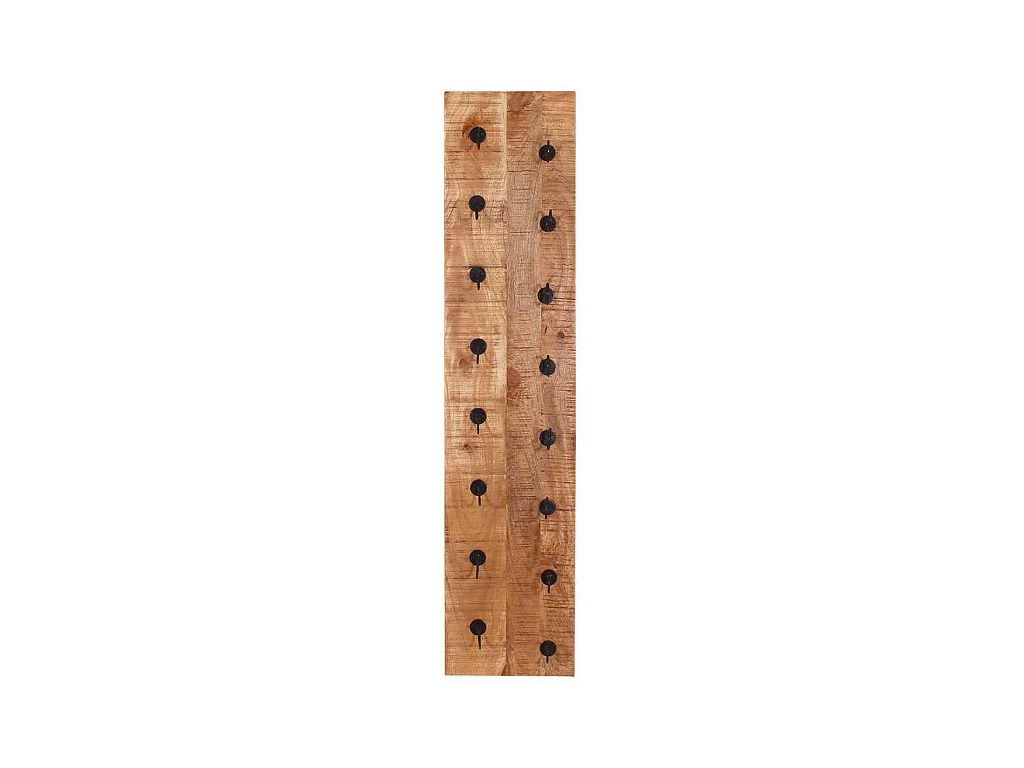 Wand Flaschenregal aus Mangobaum Massivholz rustikalen Stil