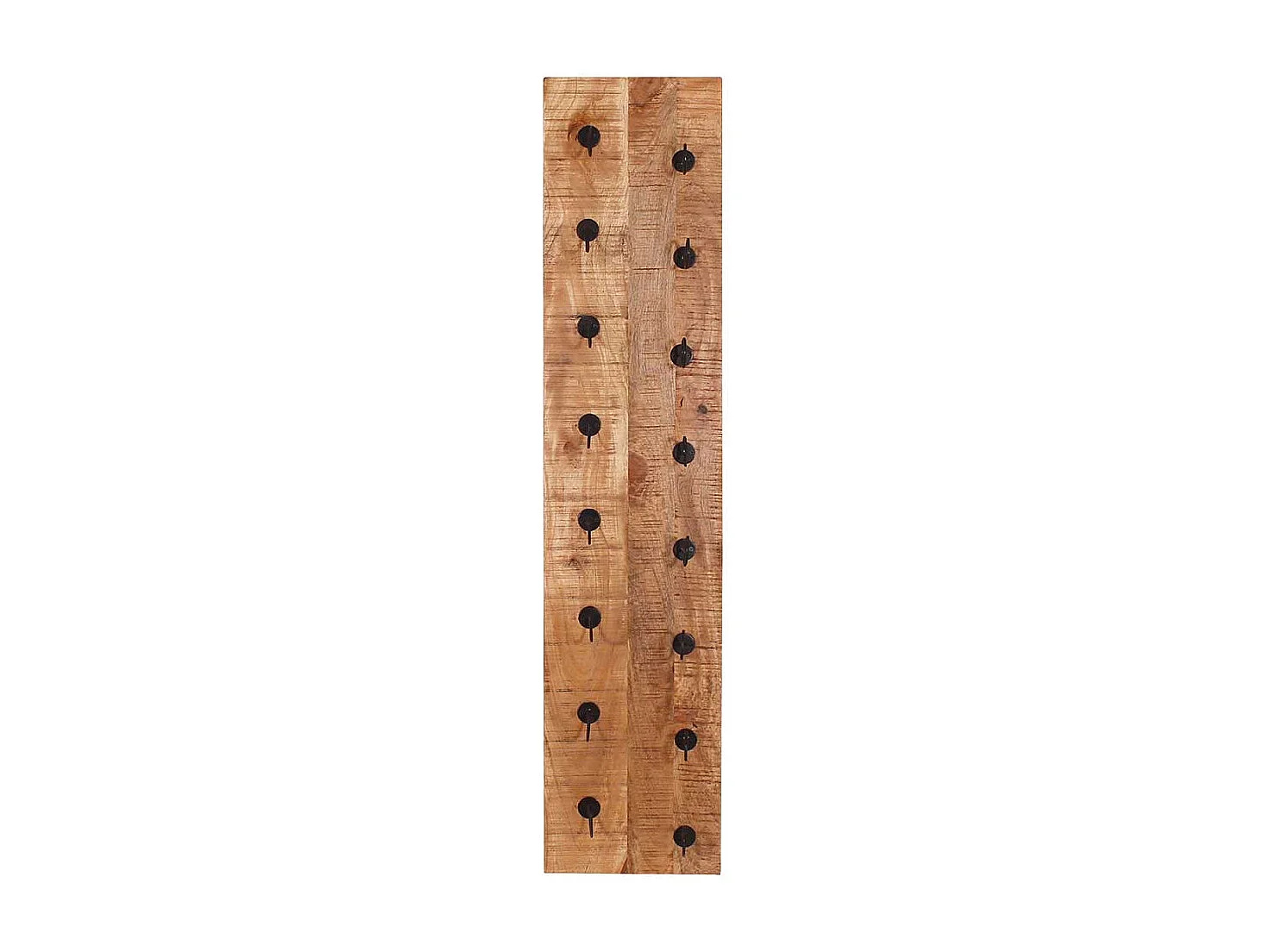 Wand Flaschenregal aus Mangobaum Massivholz rustikalen Stil