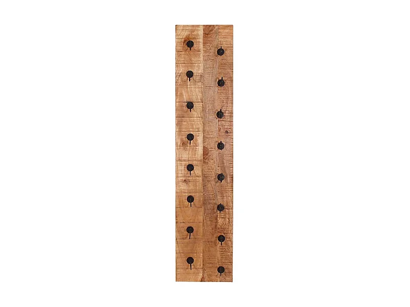 Wand Flaschenregal aus Mangobaum Massivholz rustikalen Stil