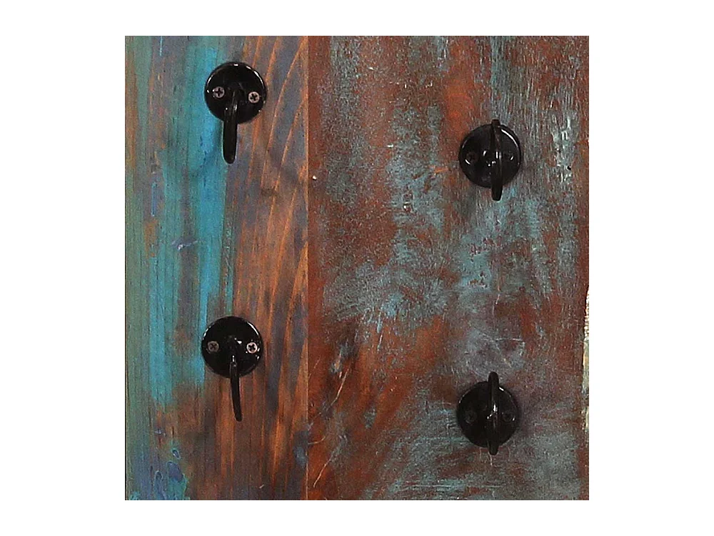 Shabby Chic Wein Regal in Braun Bunt 8 Flaschen