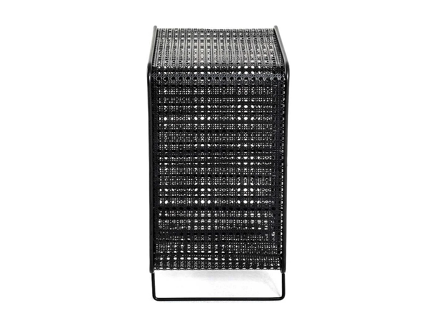 Retro Flaschenregal aus Stahl Schwarz