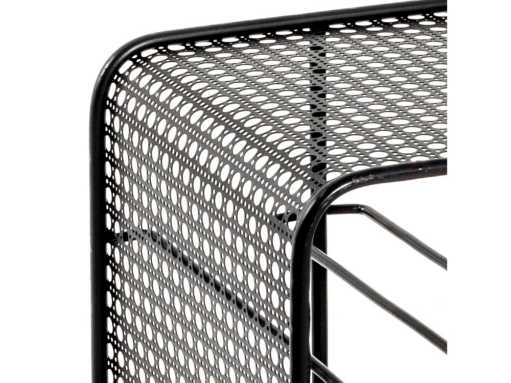 Retro Flaschenregal aus Stahl Schwarz