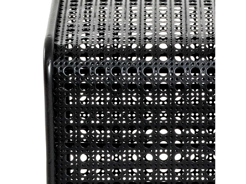 Retro Flaschenregal aus Stahl Schwarz