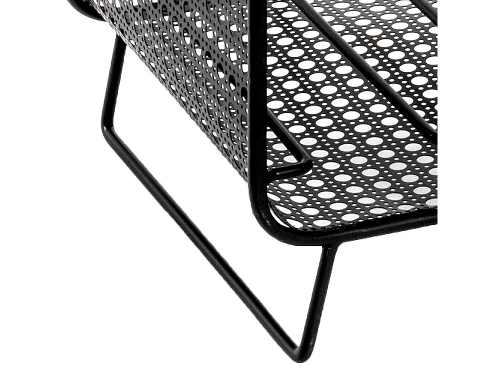 Retro Flaschenregal aus Stahl Schwarz