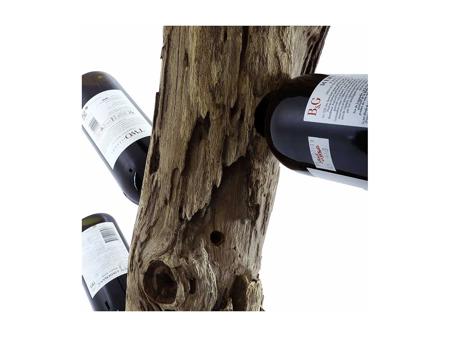 Weinregal aus Teak Massivholz 40 cm breit und 185 cm hoch