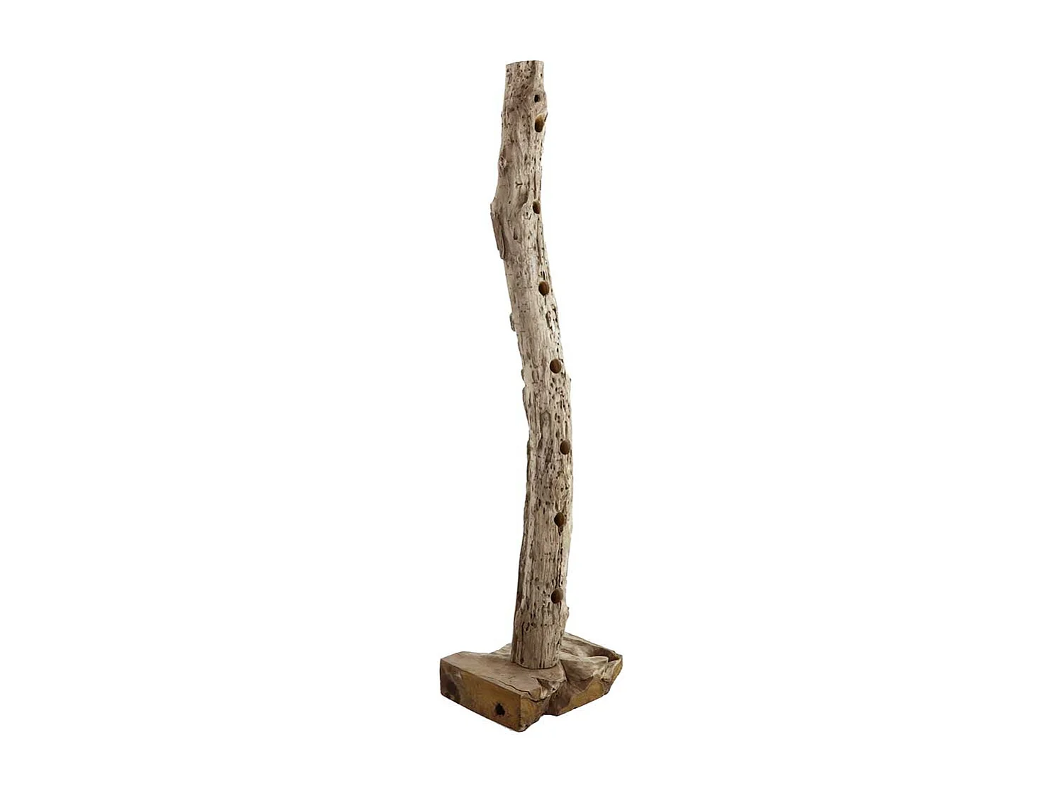 Weinregal aus Teak Massivholz 40 cm breit und 185 cm hoch