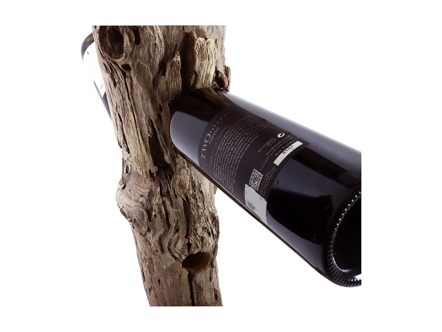 Weinregal aus Teak Massivholz 40 cm breit und 185 cm hoch