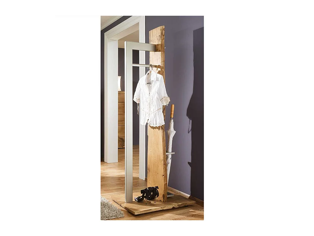Frei stehende Garderobe im rustikalen Stil Eiche Massivholz