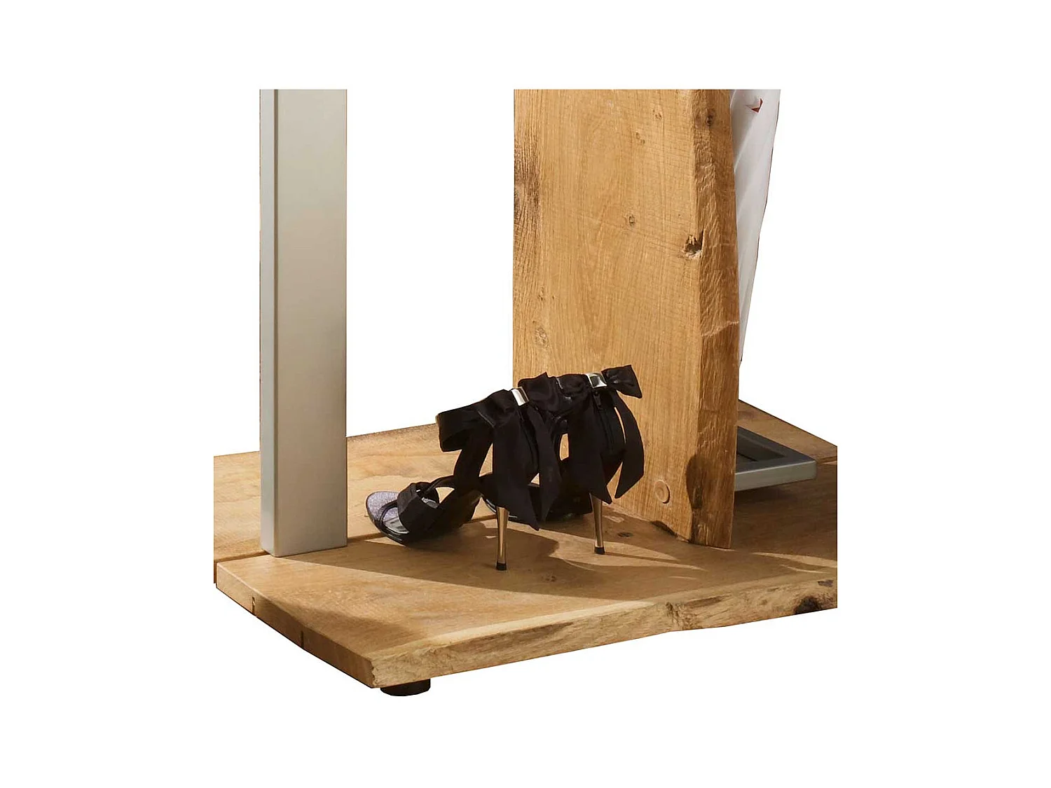 Frei stehende Garderobe im rustikalen Stil Eiche Massivholz