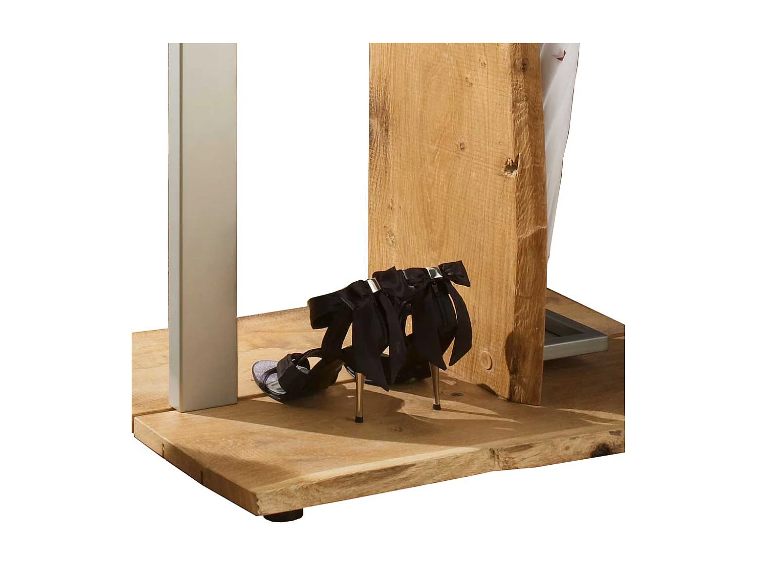 Frei stehende Garderobe im rustikalen Stil Eiche Massivholz