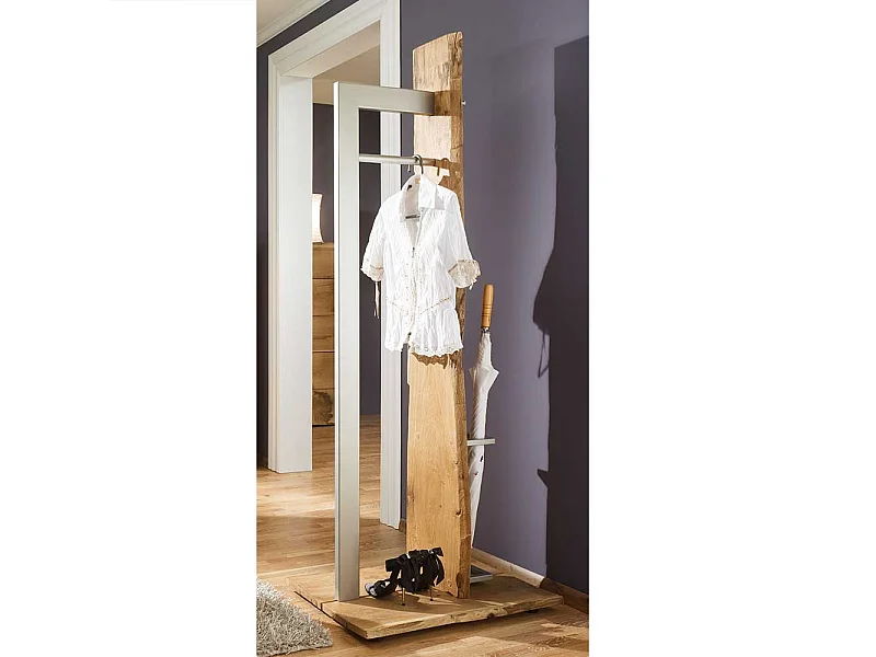 Frei stehende Garderobe im rustikalen Stil Eiche Massivholz
