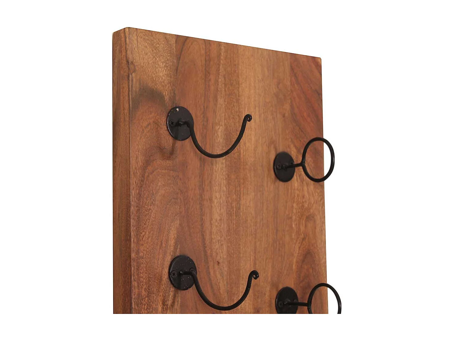 Rustikales Weinregal aus Mangobaum Massivholz Industry und Loft Stil