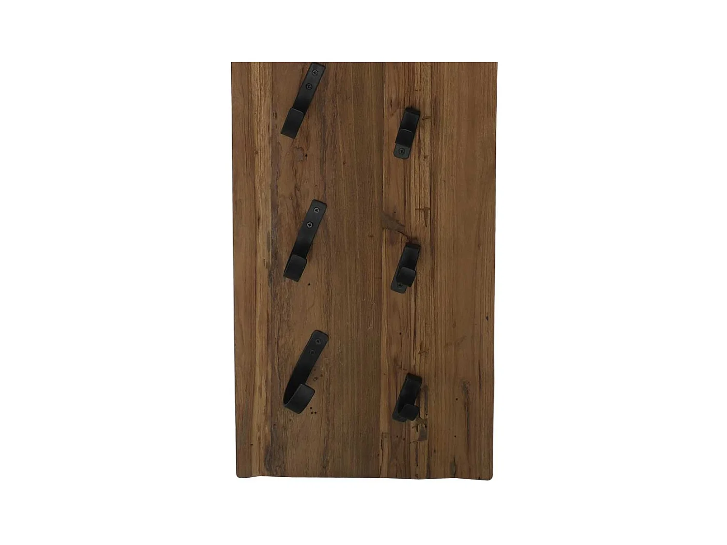 Wandregal aus Teak Massivholz und Metall Weinflaschen