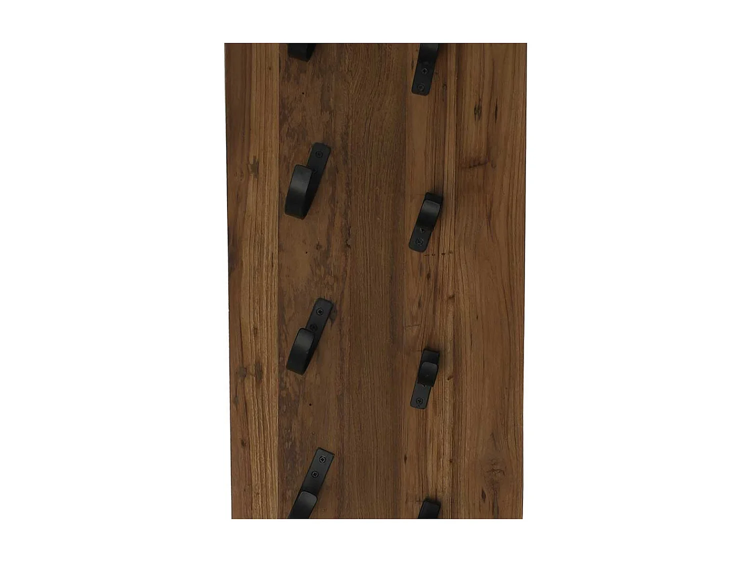 Wandregal aus Teak Massivholz und Metall Weinflaschen