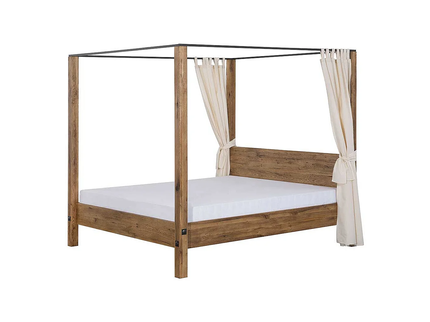 Massivholz Himmelbett aus Eiche geölt Landhaus