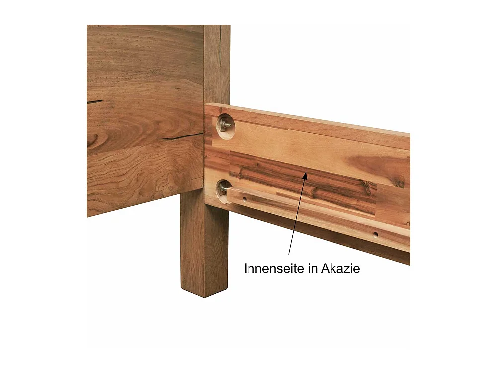 Massivholz Himmelbett aus Eiche geölt Landhaus