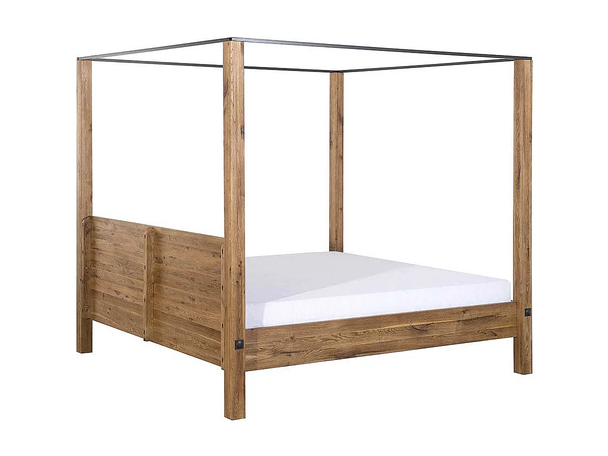 Massivholz Himmelbett aus Eiche geölt Landhaus