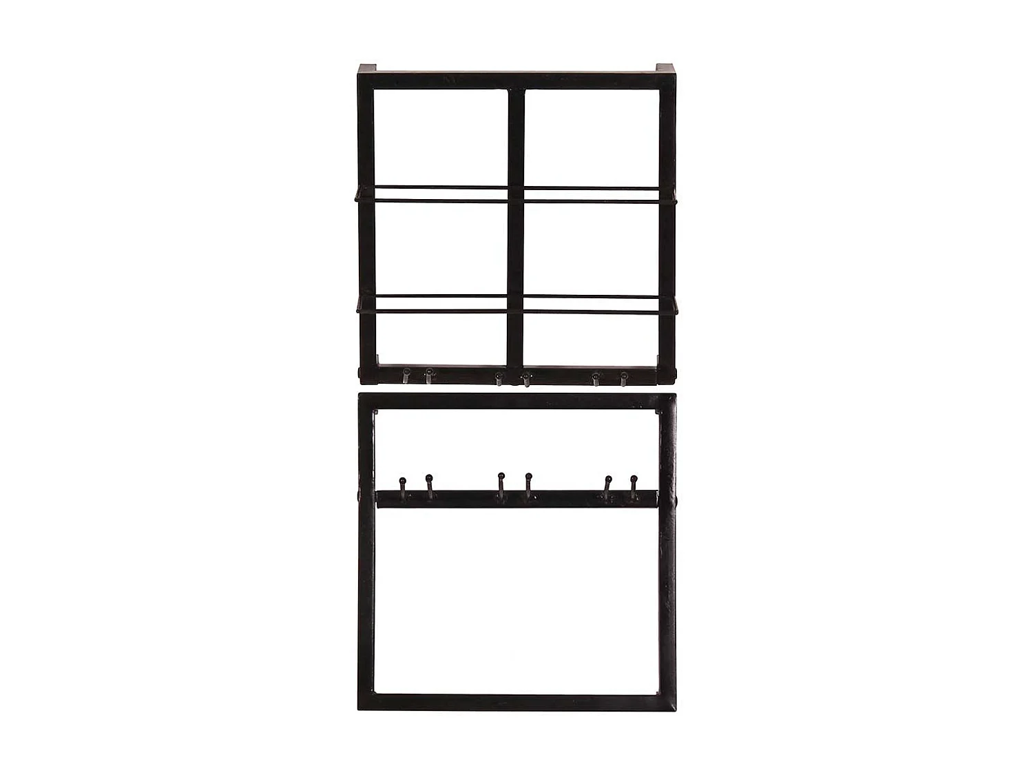 Flaschen und Gläser Regale aus Metall Industrie und Loft Stil (zweiteilig)