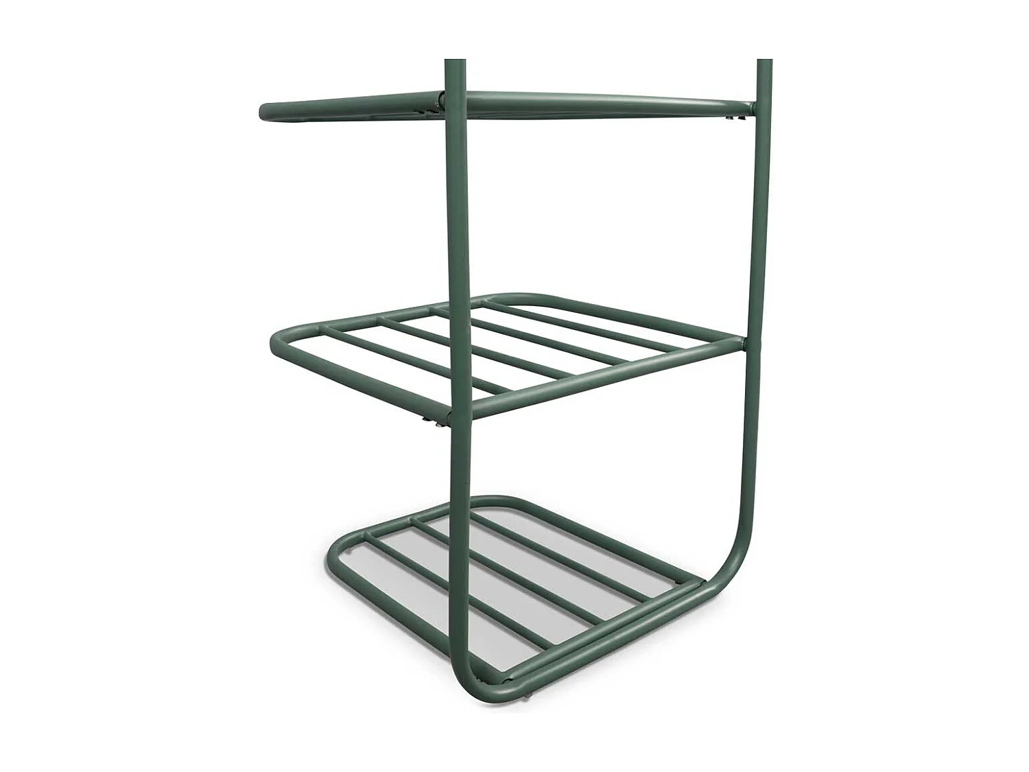 Kleiderständer Metallgarderobe mit Ablagen für Schuhe und 4 Kleiderhaken