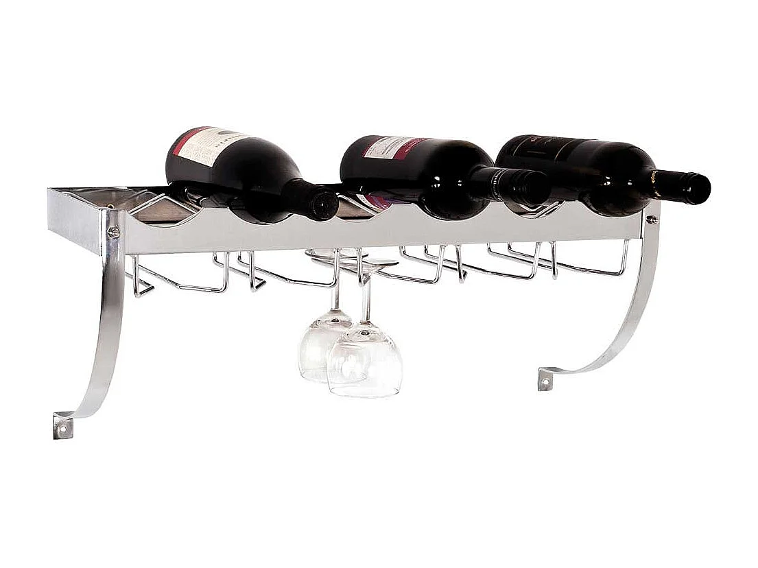 Weinregal für Flaschen und Gläser