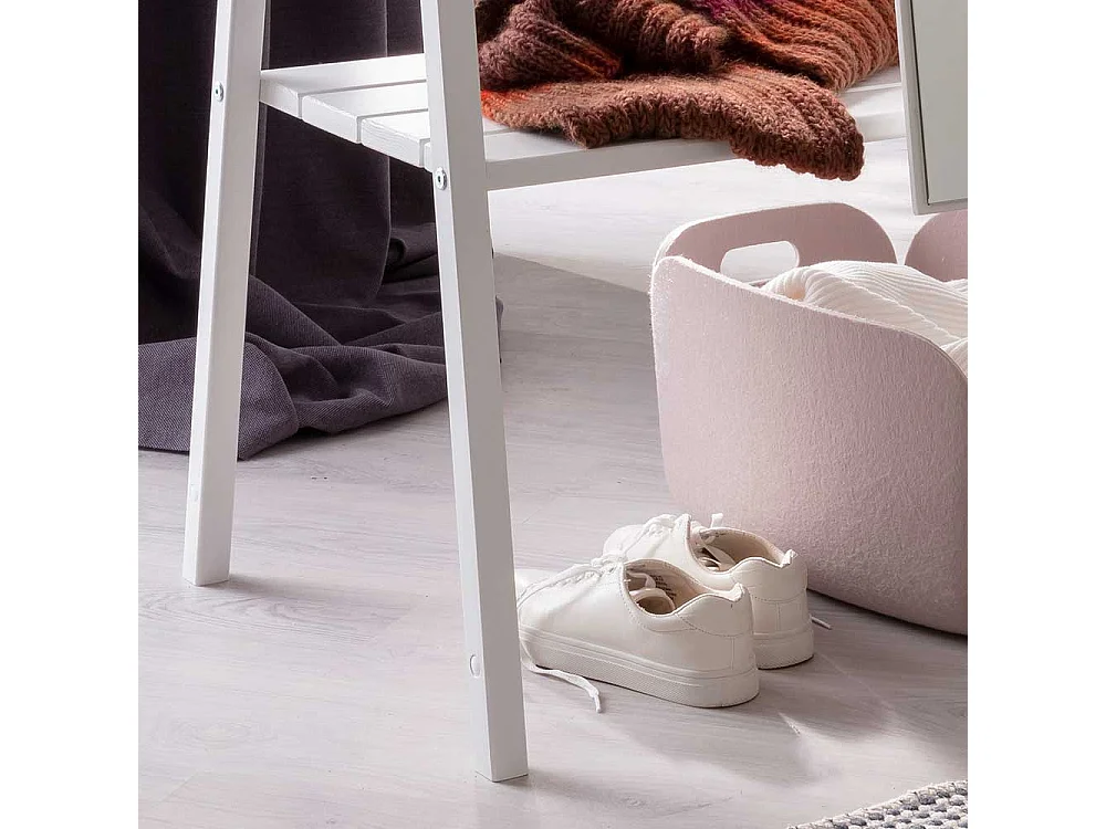 Holzgarderobe aus Fichte Massivholz Weiß