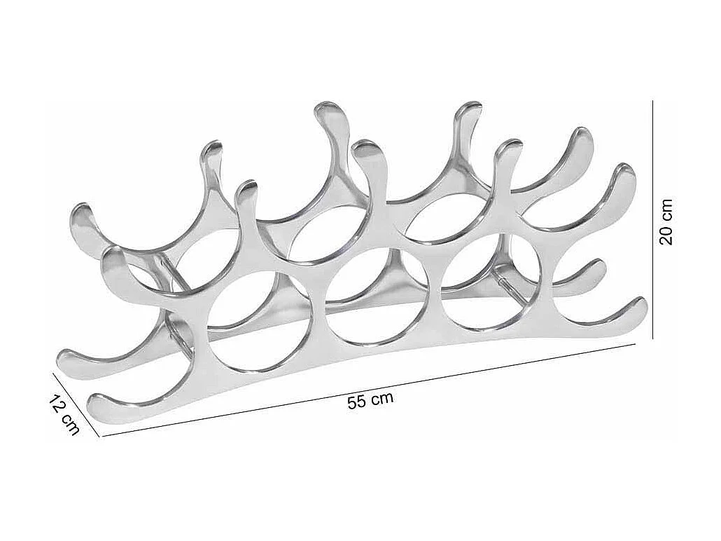 Alu Weinregal im Flammen Design modern