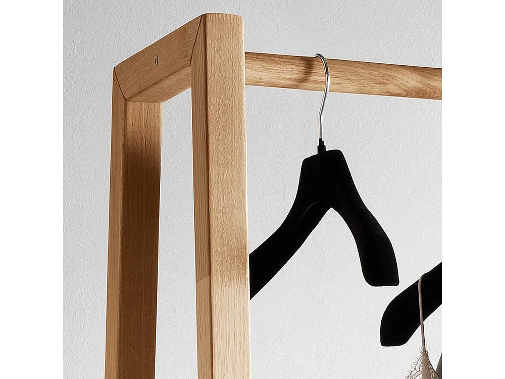 Garderobenständer aus Eiche Massivholz Ablage für Schuhe