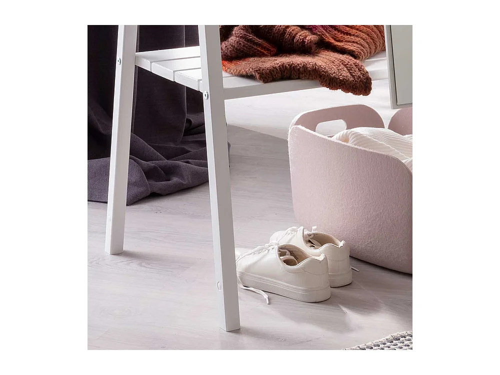 Holzgarderobe aus Fichte Massivholz Weiß