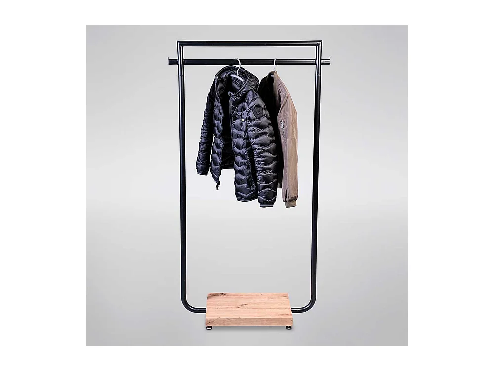 Standgarderobe in Wildeichefarben Schwarz