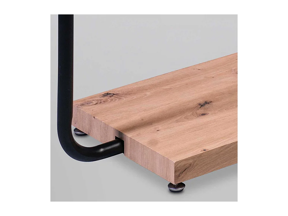 Standgarderobe in Wildeichefarben Schwarz