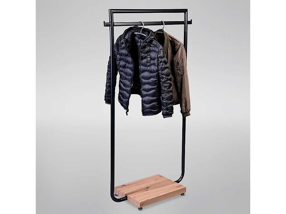 Standgarderobe in Wildeichefarben Schwarz