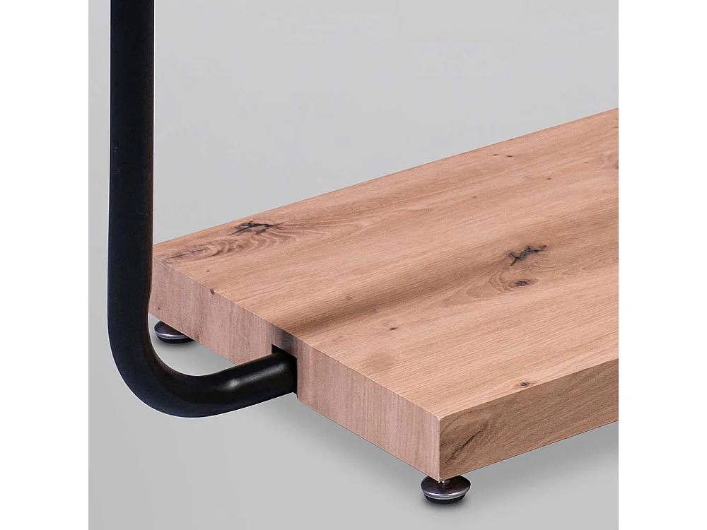 Standgarderobe in Wildeichefarben Schwarz