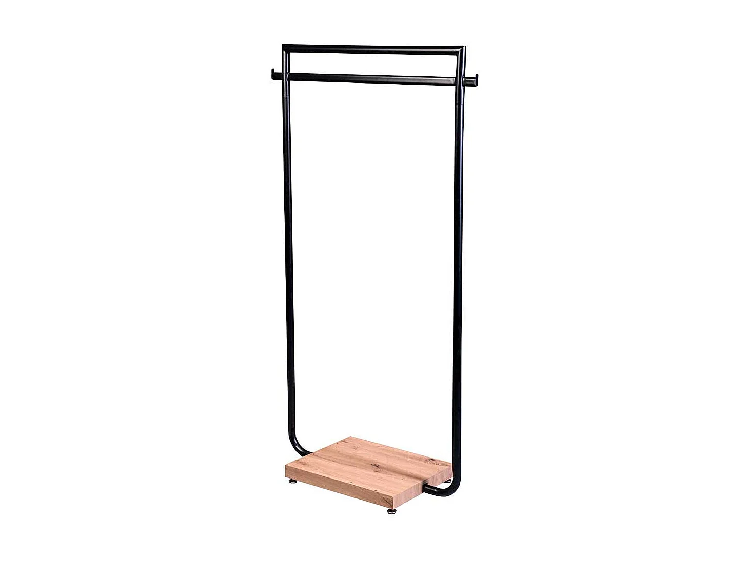 Standgarderobe in Wildeichefarben Schwarz